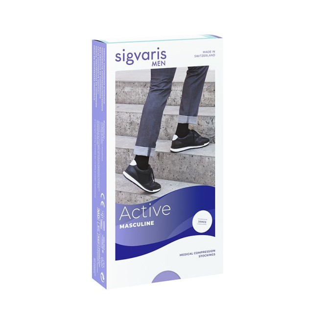 SIGVARIS Active MASCULINE Kompressionskniestrümpfe AD