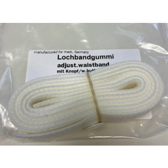 Lochbandgummi mit Knopf